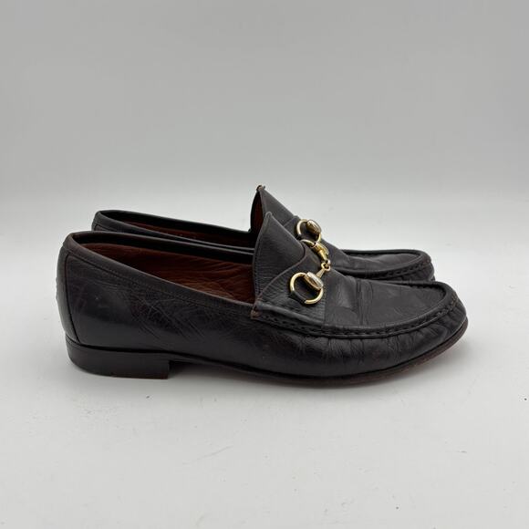 Vintage 80s Gucci Leather Horsebit Loafers Shoes Men\'s 41.5 D US 8 main image 9